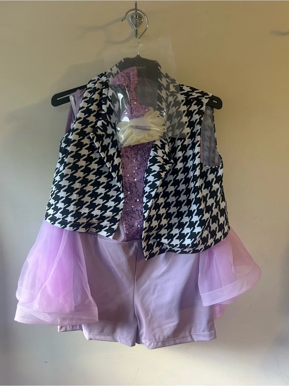 Kids 2 in 1 Lavender Sequin Dance Costume - Lilac Girls' One-Piece